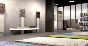 modern rug store in west palm beach showcases its inventory full of area rugs