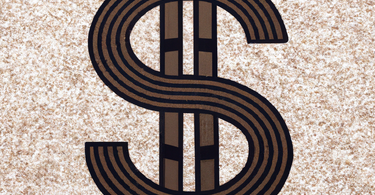 Image of a luxurious area rug with an intricately woven dollar sign pattern, symbolizing the high value and cost of premium rugs