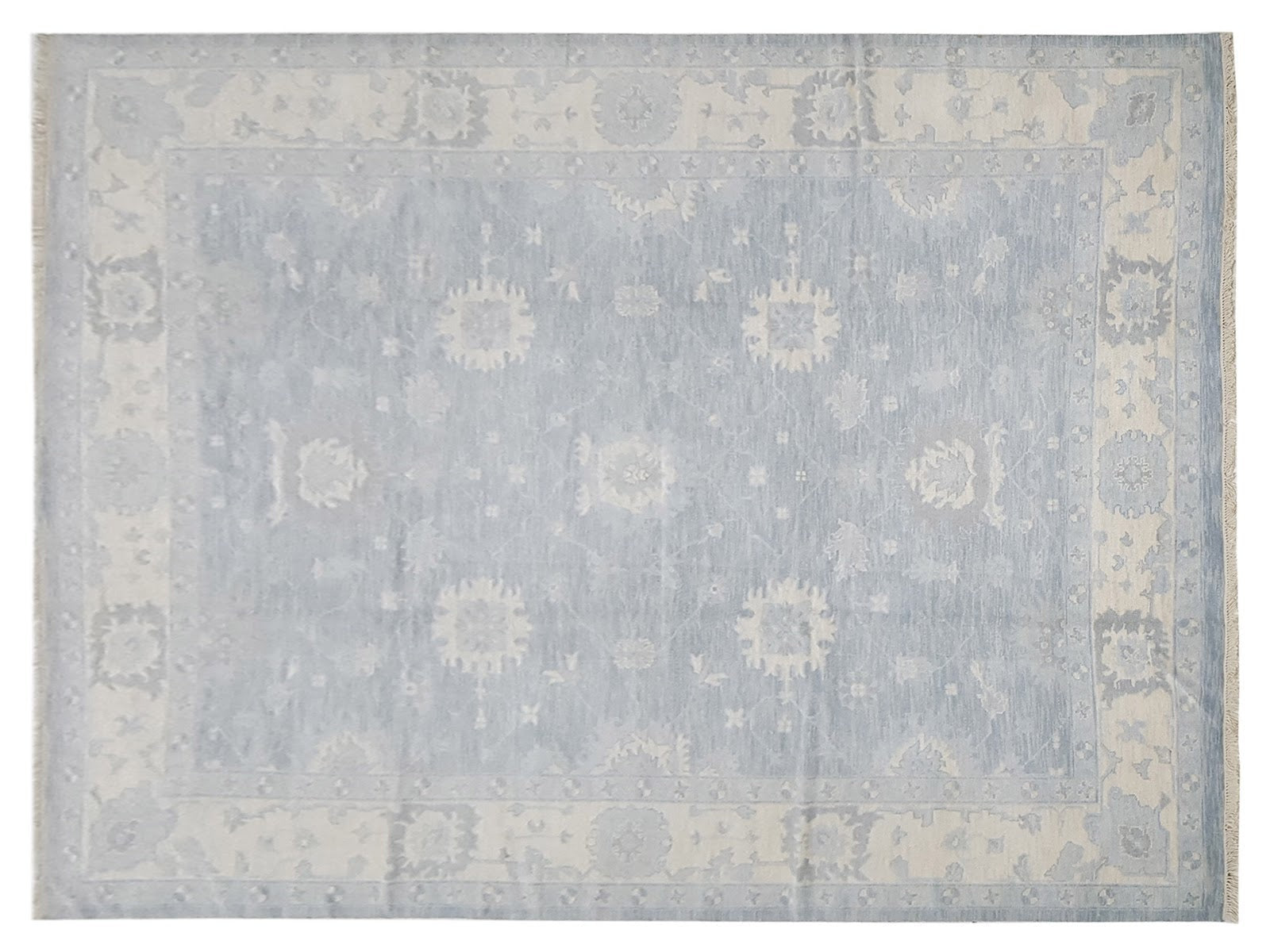 Product picture of light blue traditional turkish area rug